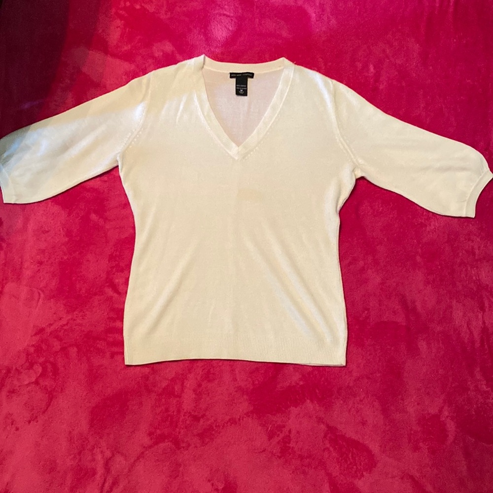 New York & Company Cream Shirt